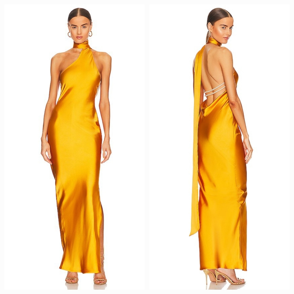 Elegant Gold Maxi Dress